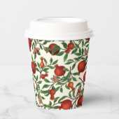 白い上にザクロとベラモス 紙コップ (正面)