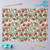 白い上にザクロとベラモス 薄葉紙 (クラフト)