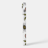 白い上にデイジーの蝶や花 iPhoneケース (左側面)