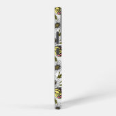 白い上にデイジーの蝶や花 SAMSUNG GALAXYケース (右側面)