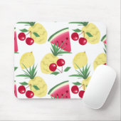 白い上に明るい果実と果実。 マウスパッド (マウス)