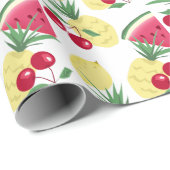 白い上に明るい果実と果実。 ラッピングペーパー (ロールコーナー)