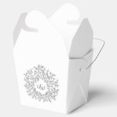 白い上に木炭の葉グレーアートの結婚輪を描く フェイバーボックス (オープン)