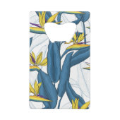 白い上に楽園の花の鳥 クレジットカード栓抜き (裏面)