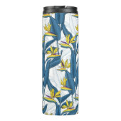 白い上に楽園の花の鳥 タンブラー (裏面)