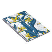 白い上に楽園の花の鳥 ノートブック (右側)