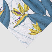 白い上に楽園の花の鳥 薄葉紙 (詳細)