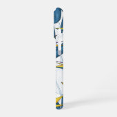 白い上に楽園の花の鳥 iPhoneケース (左側面)