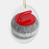 白い上に石をカール セラミックオーナメント (右)