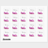 白い上に石を置いた紫のオ感謝していラン スクエアシール (シート)