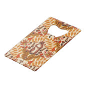 白い上に秋のリス クレジットカード栓抜き (正面アングル)