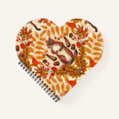 白い上に秋のリス ノートブック (正面)