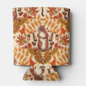 白い上に秋のリス 缶クーラー (裏面)