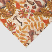 白い上に秋のリス 薄葉紙 (詳細)