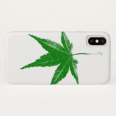 白い上に緑の葉 Case-Mate iPhoneケース (裏面(横))