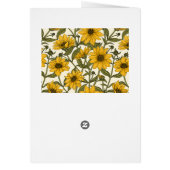 白い上に野生のヒマワリ (裏面)