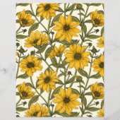 白い上に野生のヒマワリ (裏面)