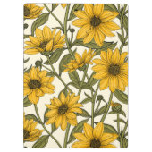 白い上に野生のヒマワリ クリップボード (裏面)