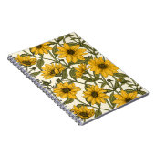 白い上に野生のヒマワリ ノートブック (右側)