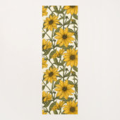 白い上に野生のヒマワリ ヨガマット (裏面)