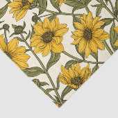 白い上に野生のヒマワリ 薄葉紙 (詳細)