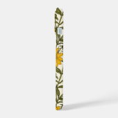 白い上に野生のヒマワリ iPhone 15ケース (左側面)