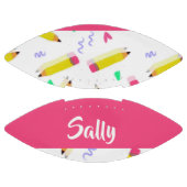 白い上に黄色い鉛筆とスクラブル アメリカンフットボール (パネル)