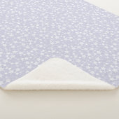 白い上のほこりっぽい紫 |リノプリント星模様 シェルパブランケット (3/4)