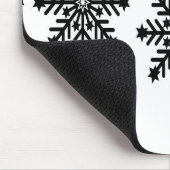 白い上のクリスマスの雪 マウスパッド (コーナー)