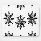 白い上のクリスマスの雪 マウスパッド (正面)