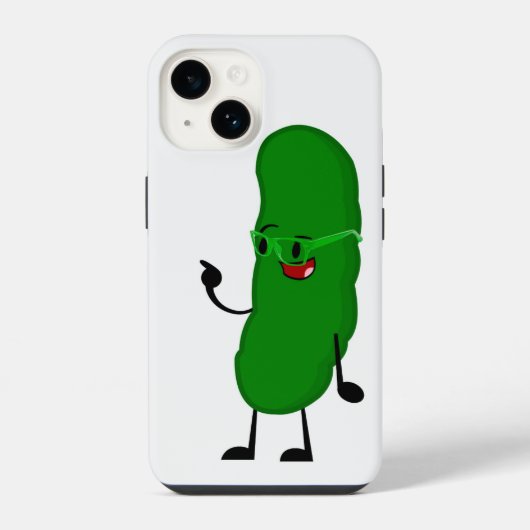 白い上の人をピクルス iPhoneケース (裏面)