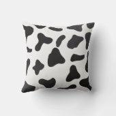 白い上の漫画の牛 クッション (裏面)