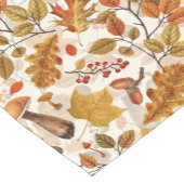 白い上の秋の森 ショートテーブルランナー (コーナー)