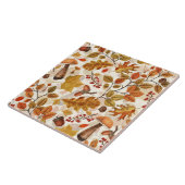 白い上の秋の森 タイル (側面)