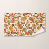 白い上の秋の森 バスタオルセット (ハンドタオル)