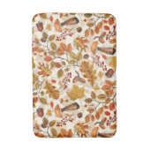 白い上の秋の森 バスマット (正面縦)