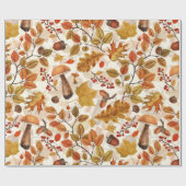 白い上の秋の森 ラッピングペーパー (フラット)