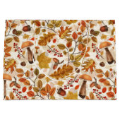 白い上の秋の森 ラージペーパーバッグ (正面)