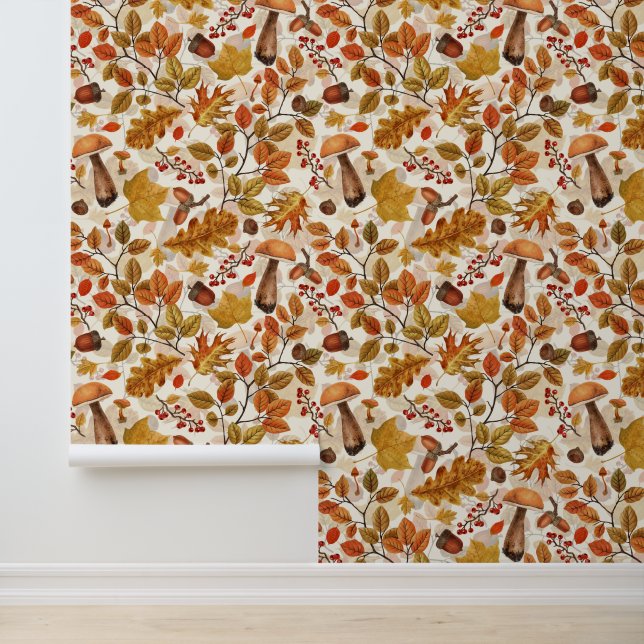 白い上の秋の森 壁紙 (アプリケーション)