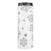 白い上の銀色の雪 タンブラー (裏面)