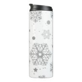 白い上の銀色の雪 タンブラー (回転右)