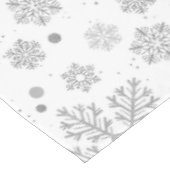 白い上の銀色の雪 テーブルクロス (アングル)