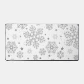 白い上の銀色の雪 デスクマット (正面)