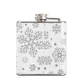 白い上の銀色の雪 フラスク (裏面)