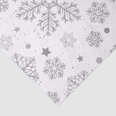 白い上の銀色の雪 薄葉紙 (詳細)