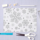 白い上の銀色の雪 薄葉紙 (クラフト)