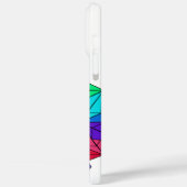 白い上の3D Bright Rainbow Cube三角形の名前を追加 Case-Mate iPhoneケース (裏面 / 左)