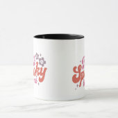 白い不気味ハロウィーンで話す マグカップ (中央)