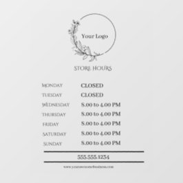 白い不透明な背景のビジネス窓用シール ウィンドウサイン