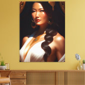 白い中国のドレス キャンバスプリント (インサイチュ (リビング))